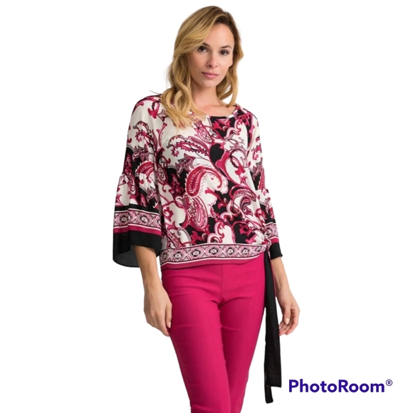 Joseph Ribkoff Vanilla Multi Top - Picture 2 of 8